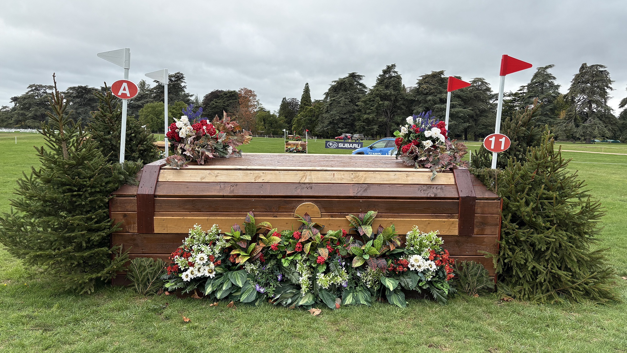 Les coureurs réagissent au cours de cross-country des championnats d'Europe Blenheim