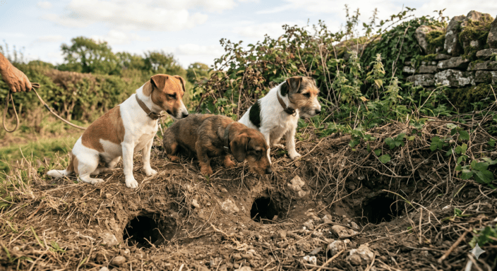 Du canapé aux galeries : L’incroyable flair des chiens de furetage et ratiers